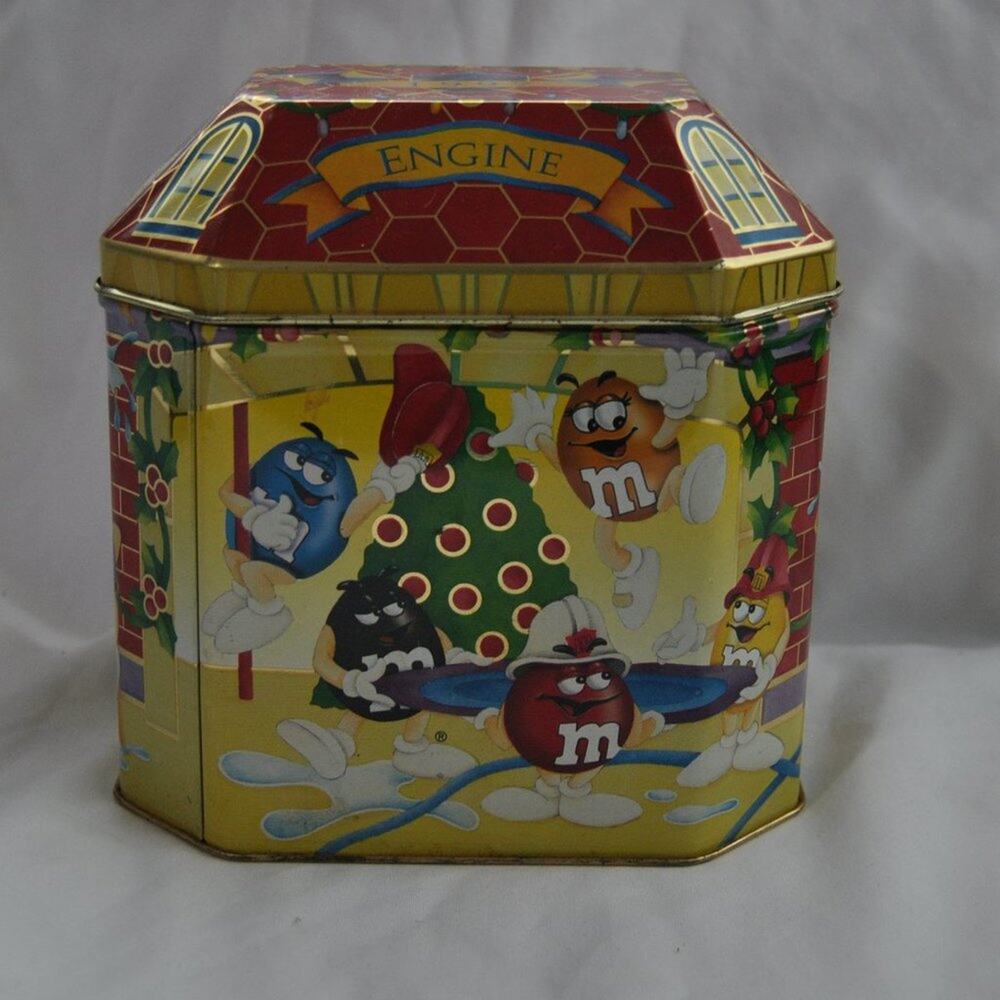 M&M 1997 Christmas Tin Can